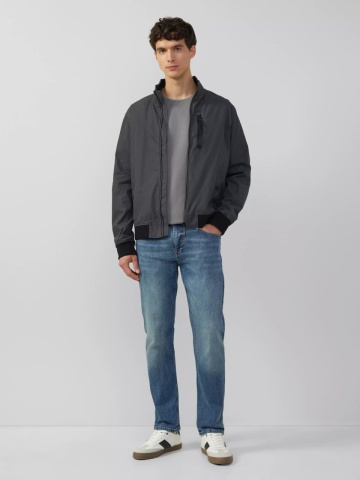 s.Oliver Tricou barbati la baza gatului, Regular fit, cu imprimeu Ford®, Gri inchis - Img 4