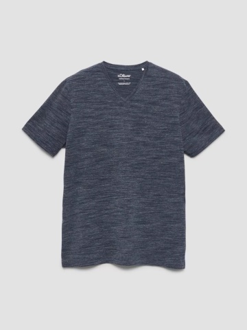 s.Oliver Tricou cu anchior, barbati, din amestec de bumbac, Regular fit, Bleumarin inchis - Img 7