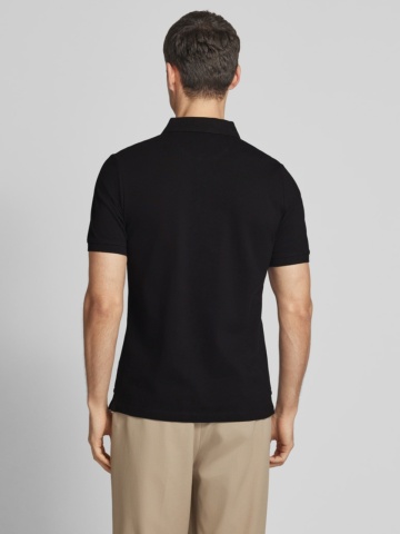 s.Oliver Tricou polo barbati, din 100% bumbac, cu logo, Negru - Img 2