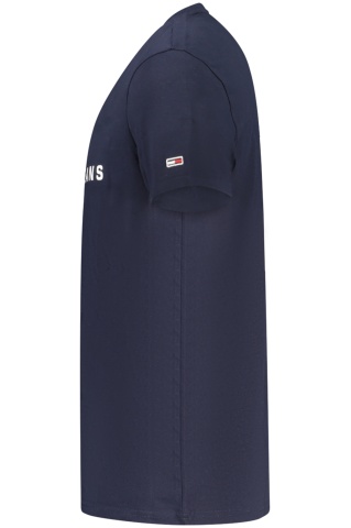 Tommy Jeans Tricou signature barbati, cu imprimeu pe centru, Regular Fit, Bleumarin - Img 3