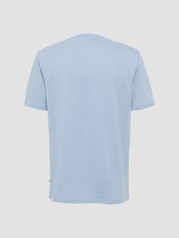 Tricou barbati cu decolteu la baza gatului si croiala Regular fit, Albastru deschis - Img 2