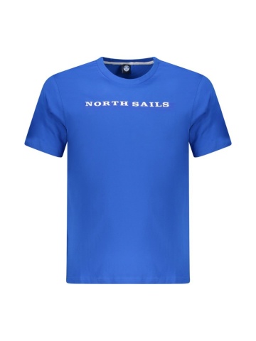 Tricou barbati, cu imprimeu cu text, Regular fit, Albastru - Img 1
