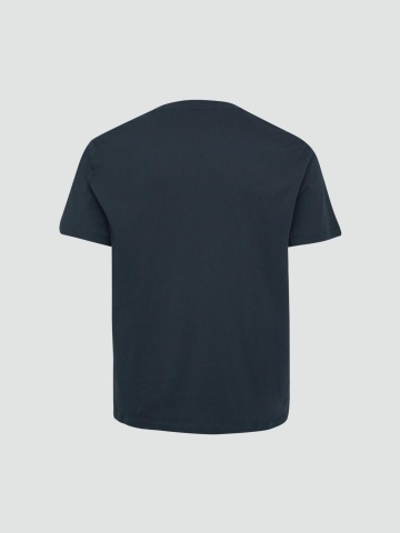 Tricou cu maneca scurta si decolteu la baza gatului, barbati big sizes, Bleumarin - Img 6
