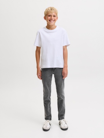 Jack & Jones Blugi baieti, CLARK, cu talie joasa si croiala Regular fit, Gri - Img 6