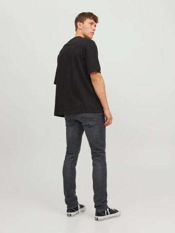 Jack & Jones Blugi barbati GLENN, cu talie joasa si croiala Slim fit, Negru - Img 7