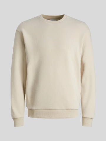 Jack & Jones Bluza barbati, simpla cu decolteu la baza gatului, Bej - Img 8