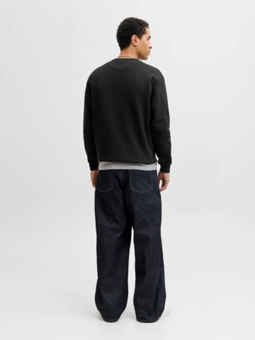 Jack & Jones Bluza barbati, simpla cu decolteu la baza gatului, Negru - Img 7