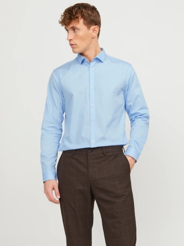 Jack & Jones Camasa barbati, Blacardiff cu croiala Slim fit, Albastru