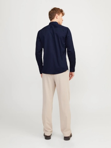 Jack & Jones Camasa barbati, Blacardiff cu croiala Slim fit, Bleumarin inchis - Img 2