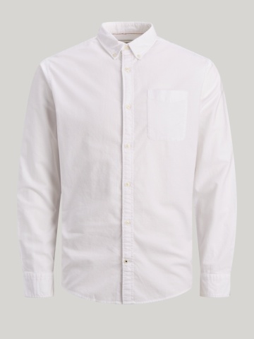 Jack & Jones Camasa barbati, Casual cu croiala Slim Fit, din bumbac, Alb - Img 8