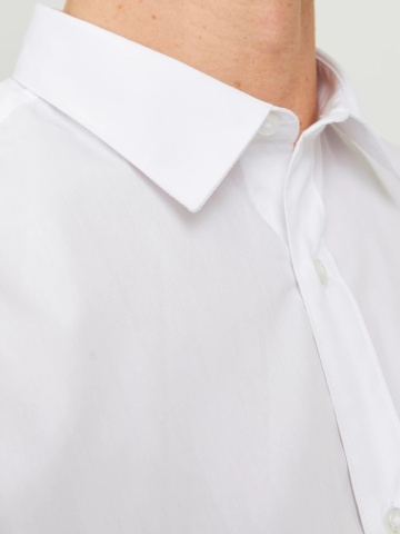 Jack & Jones Camasa barbati, din amestec de bumbac, Slim Fit, Alb - Img 4
