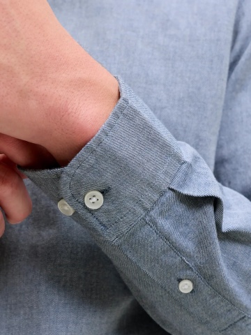 Jack & Jones Camasa barbati, din bumbac, Regular Fit, JJEFIELD, Gri inchis - Img 4