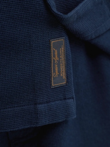 Jack & Jones Camasa cu maneca scurta baieti, Waffle Resort Shirt, Relaxed Fit, Bleumarin inchis - Img 5