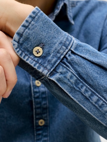 Jack & Jones Camasa de blug barbati, Stanley, Regular fit, Albastru - Img 5