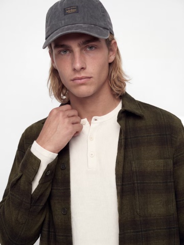 Jack & Jones Camasa in carouri, barbati, Relaxed fit, JJESOHO, Verde inchis - Img 3