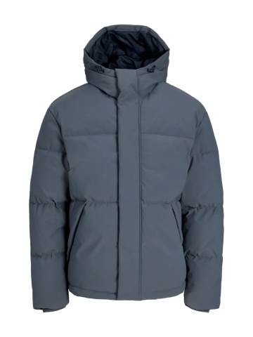 Jack & Jones Geaca barbati, PUFFER, cu gluga, JJESOHO, Gri albastrui - Img 6