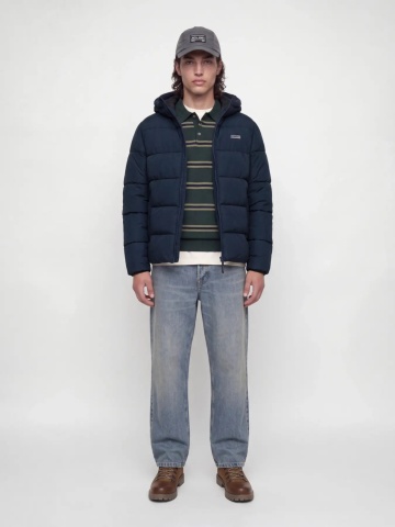 Jack & Jones Geaca barbati, PUFFER, cu gluga, Regular fit, JJEFREDDIE, Bleumarin inchis - Img 6