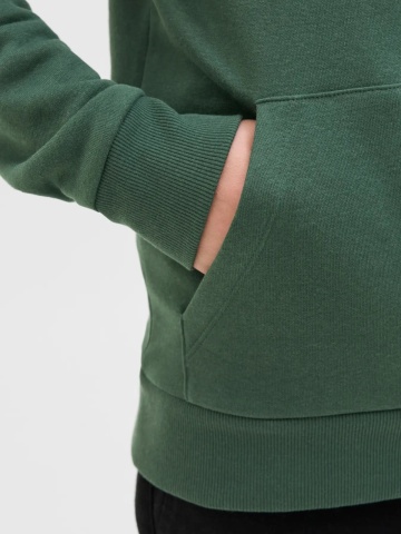 Jack & Jones Hanorac baieti cu imprimeu cu logo si buzunar tip marsupiu, Verde - Img 5