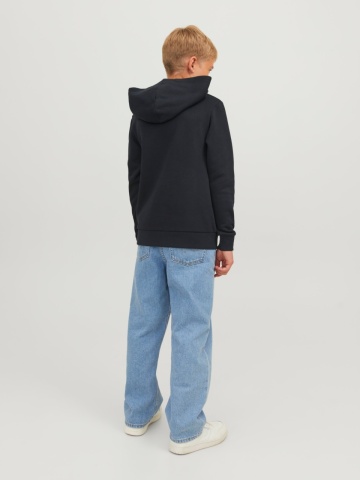 Jack & Jones Hanorac baieti, Regular Fit cu buzunar tip marsupiu si imprimeu cu logo, Negru - Img 2