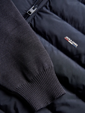 Jack & Jones Jacheta barbati, cu guler inalt, Regular fit, JPRBLUGARRY HYBRID, Bleumarin inchis - Img 6