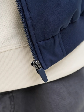 Jack & Jones Jacheta bomber barbati, Regular fit, JJECHARGE, Bleumarin inchis - Img 5
