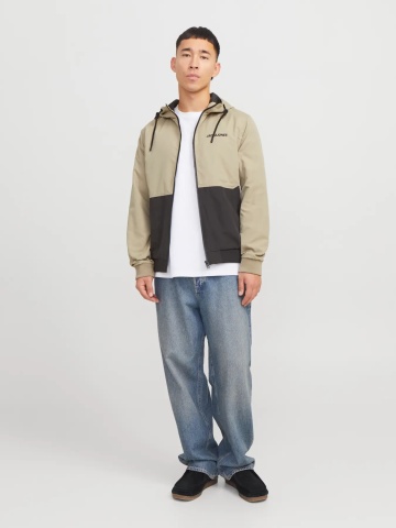 Jack & Jones Jacheta bomber cu gluga, JJERUSH HOOD, Bej/Negru - Img 5
