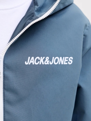 Jack & Jones Jacheta softshell, baieti, cu gluga, Regular fit, Albastru - Img 5