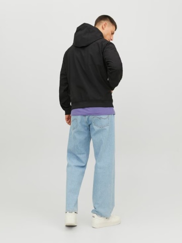 Jack & Jones Jacheta softshell, barbati, cu gluga, Regular fit, JJEBASIC, Negru - Img 7