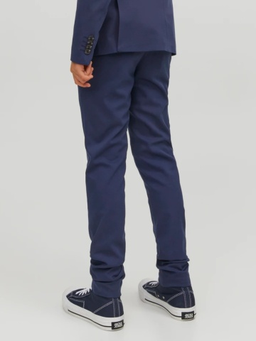 Jack & Jones Pantaloni costum baieti, SOLAR, cu talie medie si croiala Super Slim Fit, Bleumarin - Img 2