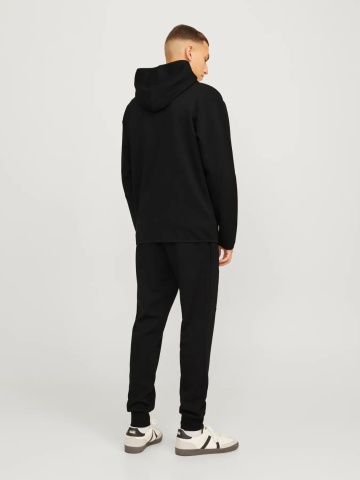 Jack & Jones Pantaloni de trening barbati, cu talie medie, Slim fit, JPSTWILL FUSION, Negru - Img 4