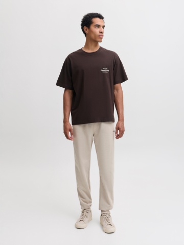Jack & Jones Pantaloni de trening barbati, JPSTGORDON ARCHIVE, Regular fit, Crem - Img 5