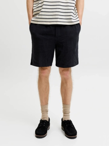 Jack & Jones Pantaloni scurti barbati, JPSTJAIDEN COBA, Relaxed fit, Negru