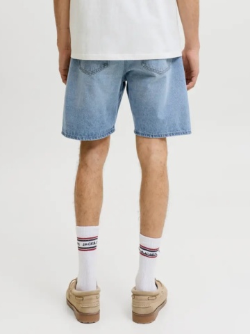 Jack & Jones Pantaloni scurti de blug barbati, JJITONY JJORIGINAL, cu talie inalta, Relaxed Fit, Albastru deschis - Img 2