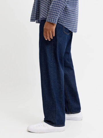 Jack & Jones Plus Blugi CHRIS barbati big sizes, cu talie inalta si croiala Relaxed fit, Indigo - Img 3