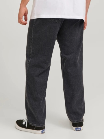 Jack & Jones Plus Blugi JJICHRIS JJORIGINAL, barbati big sizes, cu talie inalta si croiala Relaxed fit, Gri inchis - Img 2