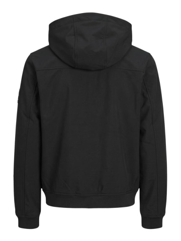 Jack & Jones Plus Jacheta softshell cu gluga barbati big sizes, Negru - Img 9