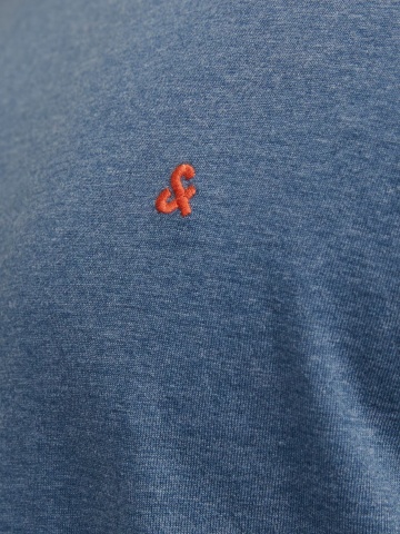Jack & Jones Plus Tricou barbati big sizes, din bumbac organic, Standard Fit, PAULOS, Albastru inchis - Img 5