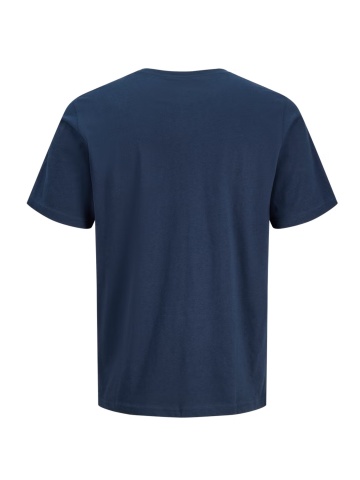Jack & Jones Plus Tricou barbati big sizes, din bumbac, Regular fit, JJRUSH, Bleumarin inchis - Img 9