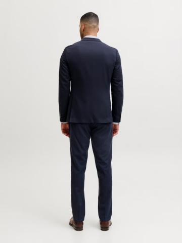 Jack & Jones Sacou elegant barbati, JPRFRANCO, cu croiala Super Slim fit, Bleumarin inchis - Img 5