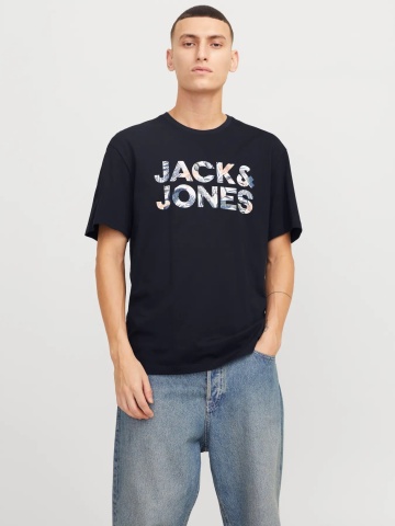 Jack & Jones Tricou barbati, din bumbac, Regular fit, JWHBRYAN, Bleumarin inchis