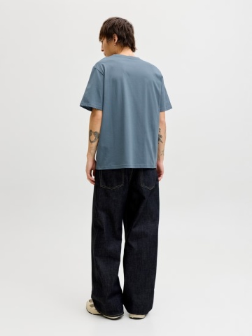 Jack & Jones Tricou barbati, JJESOHO TEE SS, la baza gatului, Relaxed Fit, Albastru inchis - Img 7