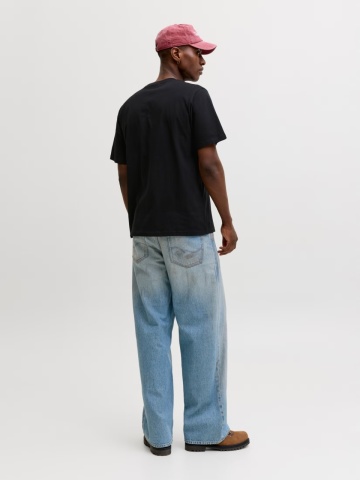 Jack & Jones Tricou barbati, JJESOHO TEE SS, la baza gatului, Relaxed Fit, Negru - Img 7