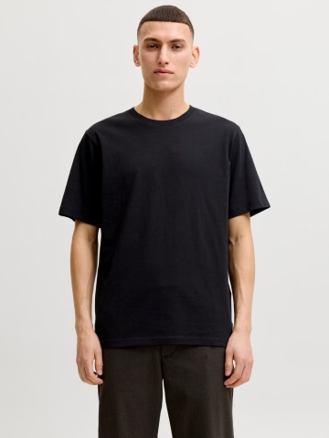Jack & Jones Tricou basic barbati, Noos, Regular fit, Negru
