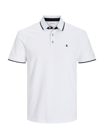 Jack & Jones Tricou polo barbati, Slim fit cu guler contrast, Alb - Img 8