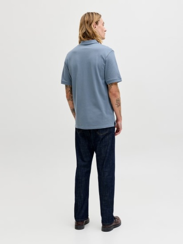Jack & Jones Tricou polo Basic, Slim Fit, din bumbac, Albastru - Img 7