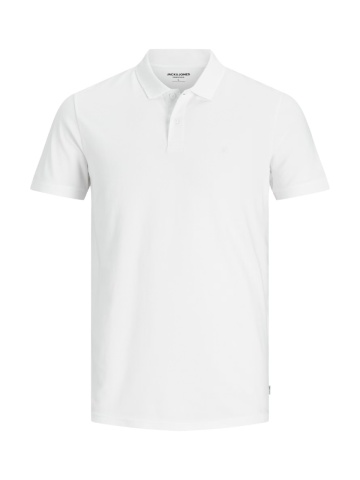 Jack & Jones Tricou polo Basic, Slim Fit, din bumbac, Alb - Img 8