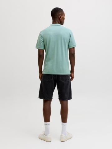 Jack & Jones Tricou polo Basic, Slim Fit, din bumbac, Verde deschis - Img 7
