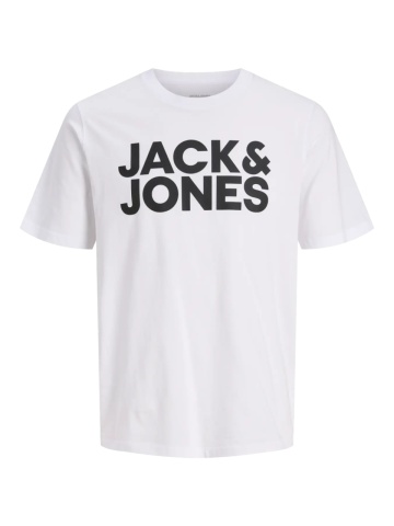Jack & Jones Tricou simplu, barbati, din 100% bumbac, Regular Fit, JJECORP, Alb - Img 8