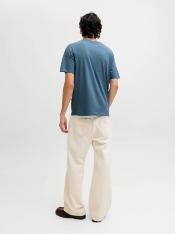 Jack & Jones Tricou simplu, barbati, din 100% bumbac, Regular Fit, JJECORP, Albastru inchis - Img 7
