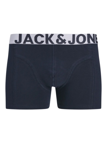 Jack & Jones Underwear barbati, Set 3 perechi de boxeri, banda cu logo, Bleumarin inchis - Img 6